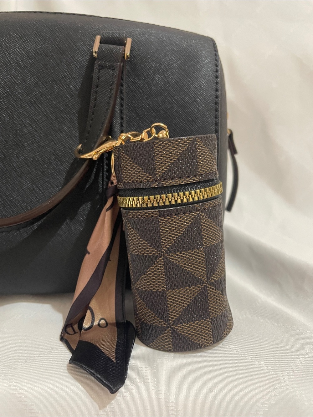 Bag Charm Pouch (Dark Brown)